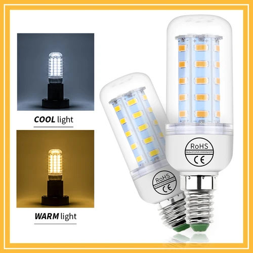 220V LED 램프 전구 B22 LED 옥수수 램프 실내 조명 E14 LED 스포트 라이트 빛 GU10 Bombilla 5730 야외 발코니 복도 Lightin 2
