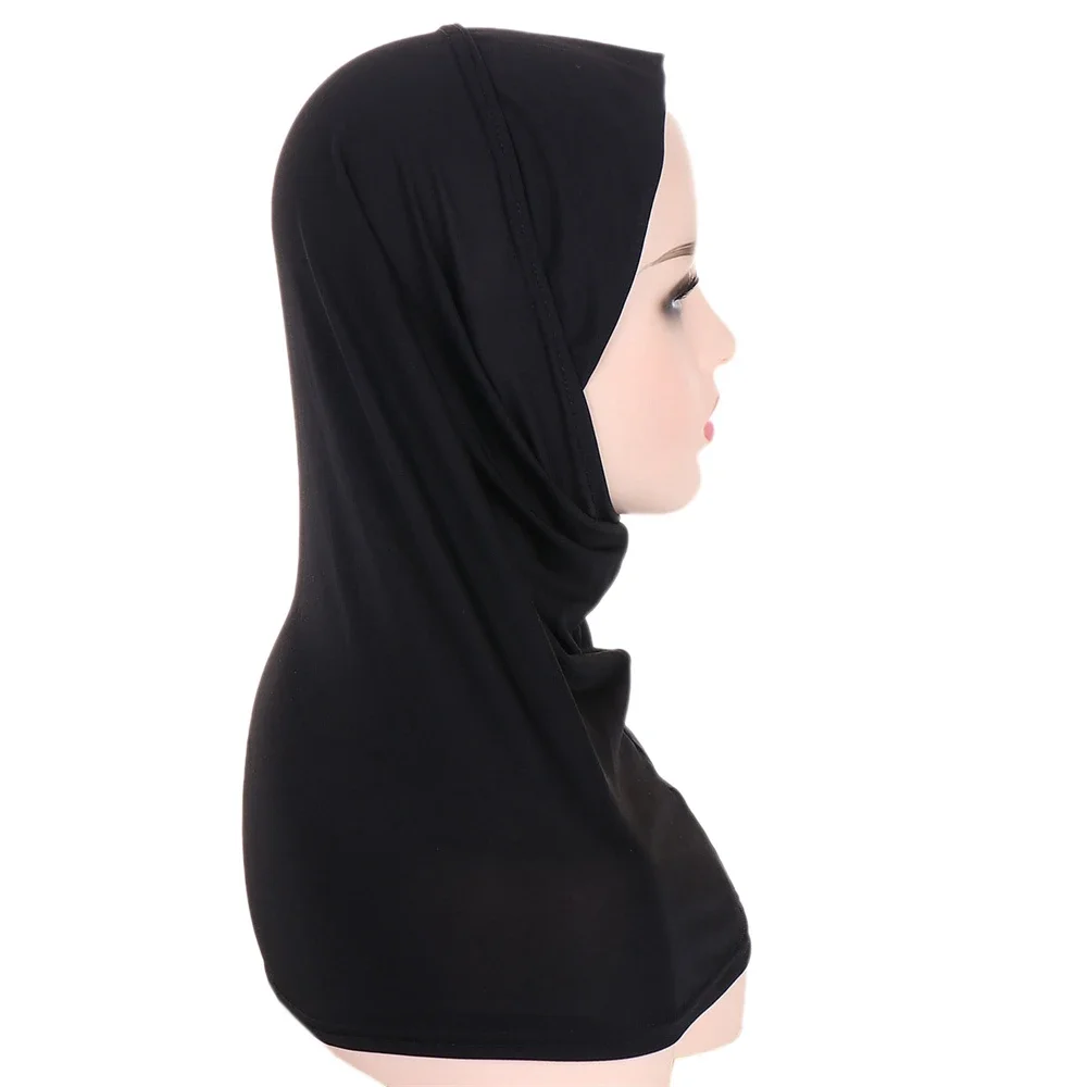 Muslim Headwear New Jersey Muslim Hijab Underscarf Inner Cap Solid Women Wrap Neck Cover Headscarf Turban Headband Sport Hijab Islamic Headwear Head Scarf Hijab Headscarf Hijab Hats Female Head Wraps