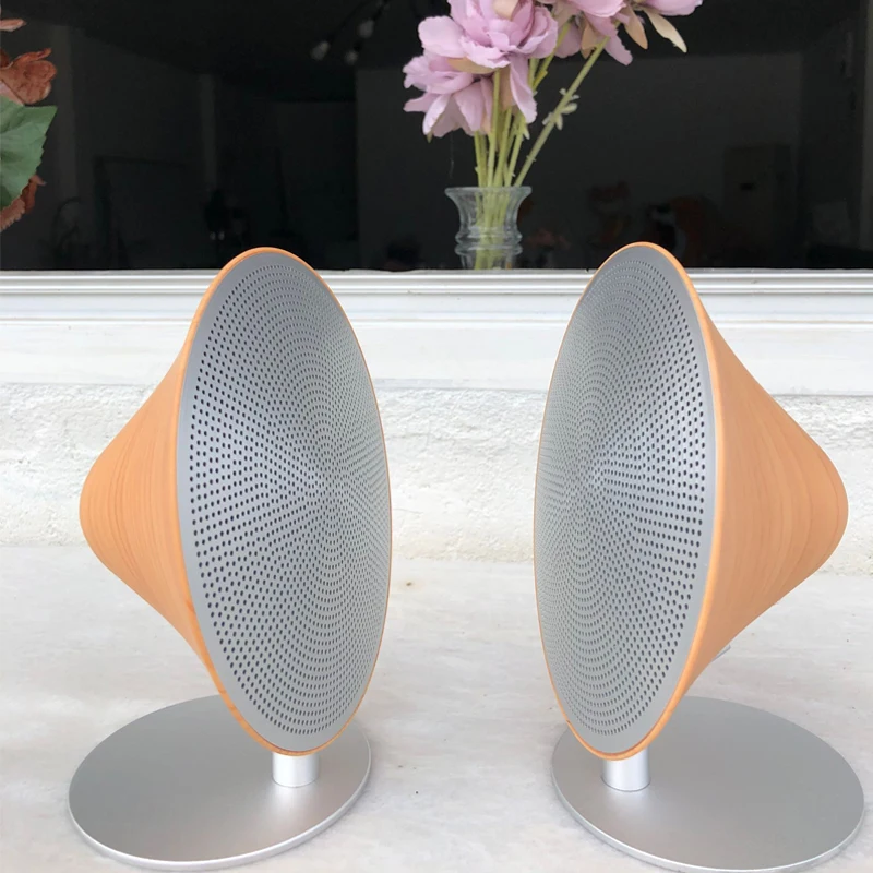 Bluetooth Speaker Audio Speakers Bluetooth Speaker Retro Wooden Touch Surface Subwoofer Home Audio Bluetooth Audio Desktop Stereo Speaker