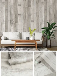 Vintage Dark Grey Wood Peel and Stick Wallpaper - 6mx45cm (Extra Thick 004)