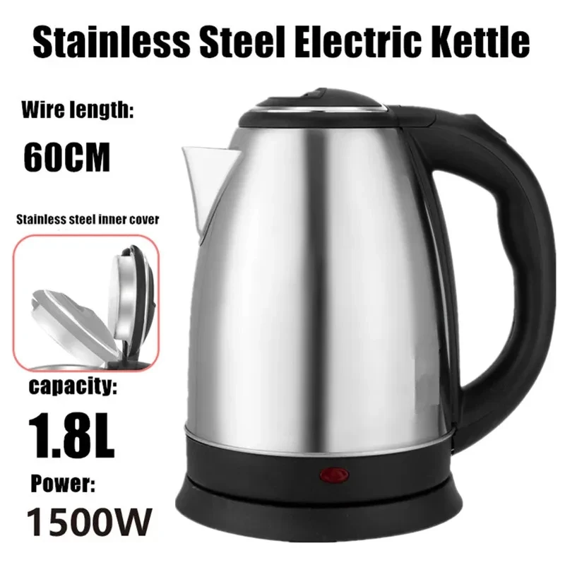 Electric Kettle 1.8L 220V Stainless Steel Base Separation Desion Rust-resistant Durable for Home During Travel electric kettle