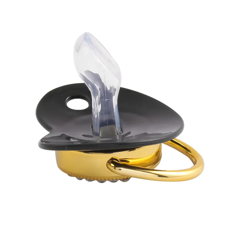 All Zircon Baby Pacifier Crystal Beads Chain Clips with Cover Newborn Boys Girls Silicone Pacifiers Holder Infant Shower Gifts