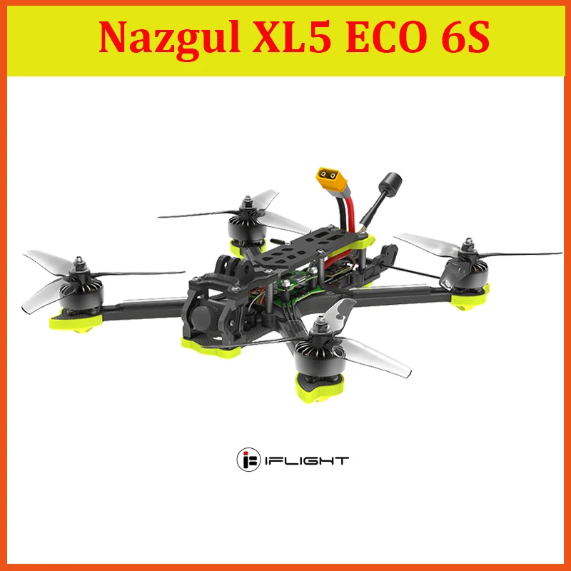 

IFlight Nazgul XL5 ECO BNF 6S 5 inch FPV Drone 245mm Wheelbase 5mm Arm compatible Max Speed 190 Km/h RC Racing Drone