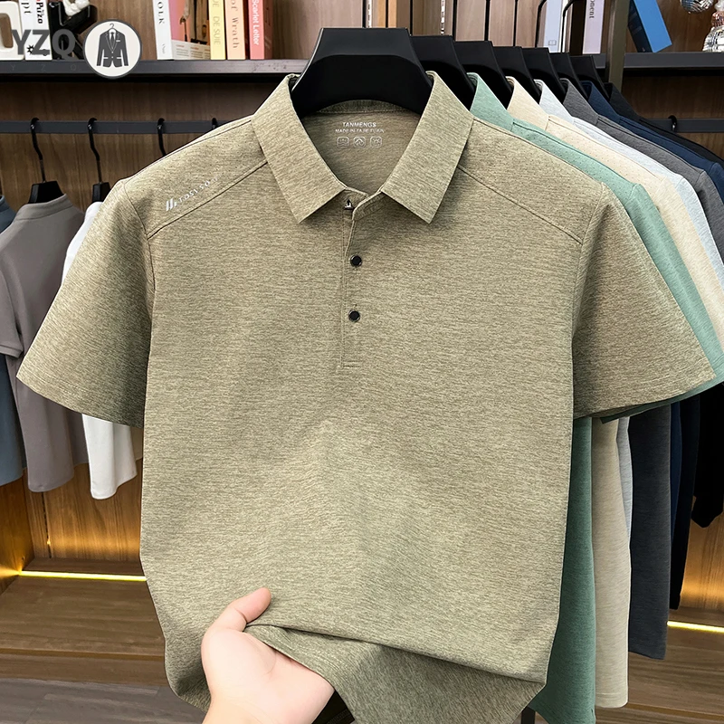 Polo da uomo basic con colletto e bottoni, comoda maglietta per l'uso quotidiano, uscite informali e viaggi nel fine settimana - immagine 2