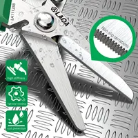 LAOA Stainless Steel Multi-Purpose Scissors Gardening Kitchen Multi-Use Scissors Copper Aluminum Electrician's Scissors 2