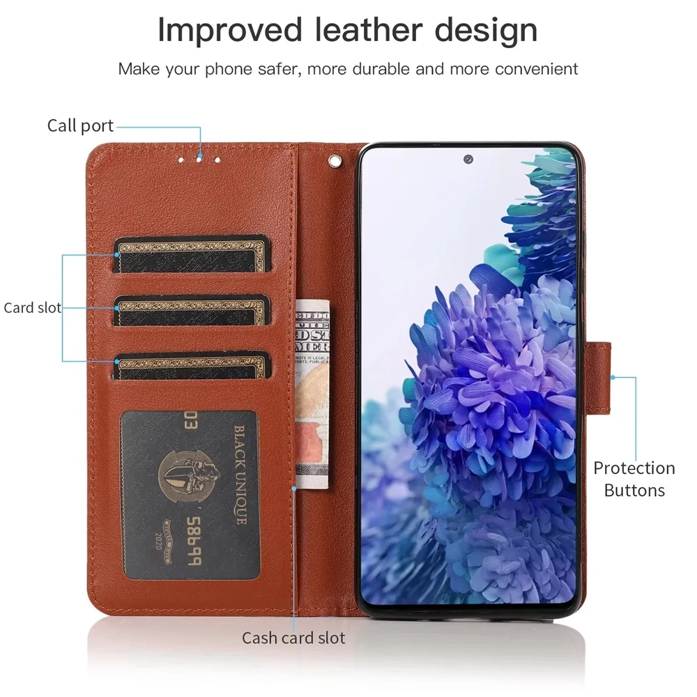 Leather Wallet Phone Case - Luxurious Design & Versatile Functionality