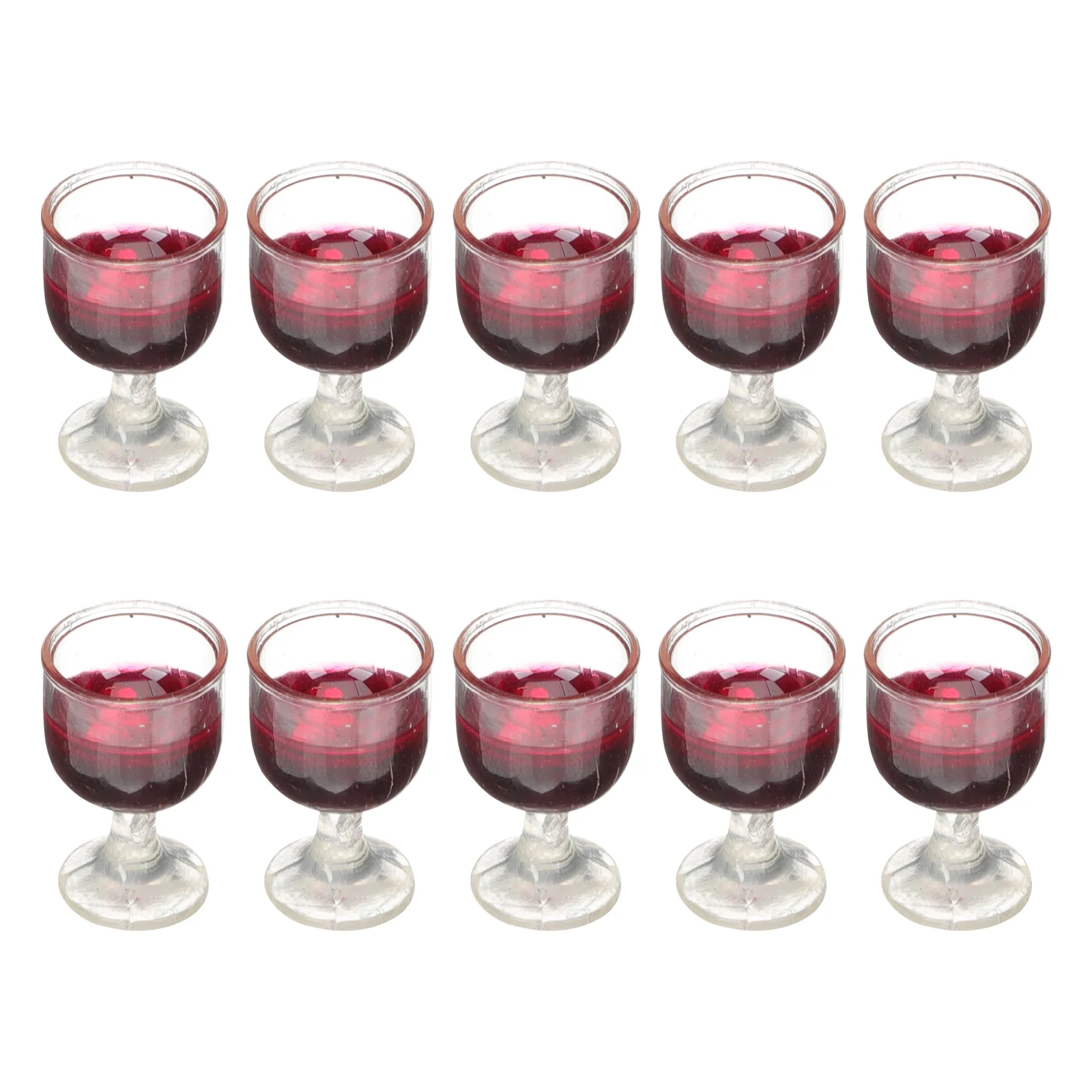 

10 Pcs Dollhouse Glass Cocktail Decorations for Drinks Decorative Miniatures Baby Micro Landscape Glasses Dolly Pvc