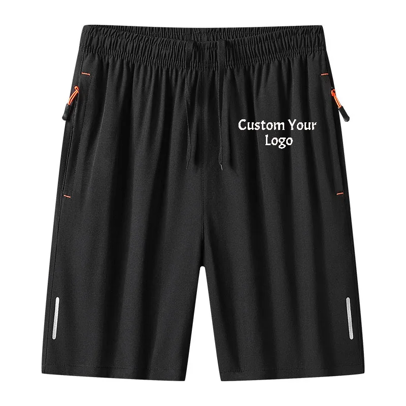 Customizable Shorts Men's Casual Loose Basketball Sports Trousers Summer Boys' Beach Ice Silk Quick Dry Five Point Trousers