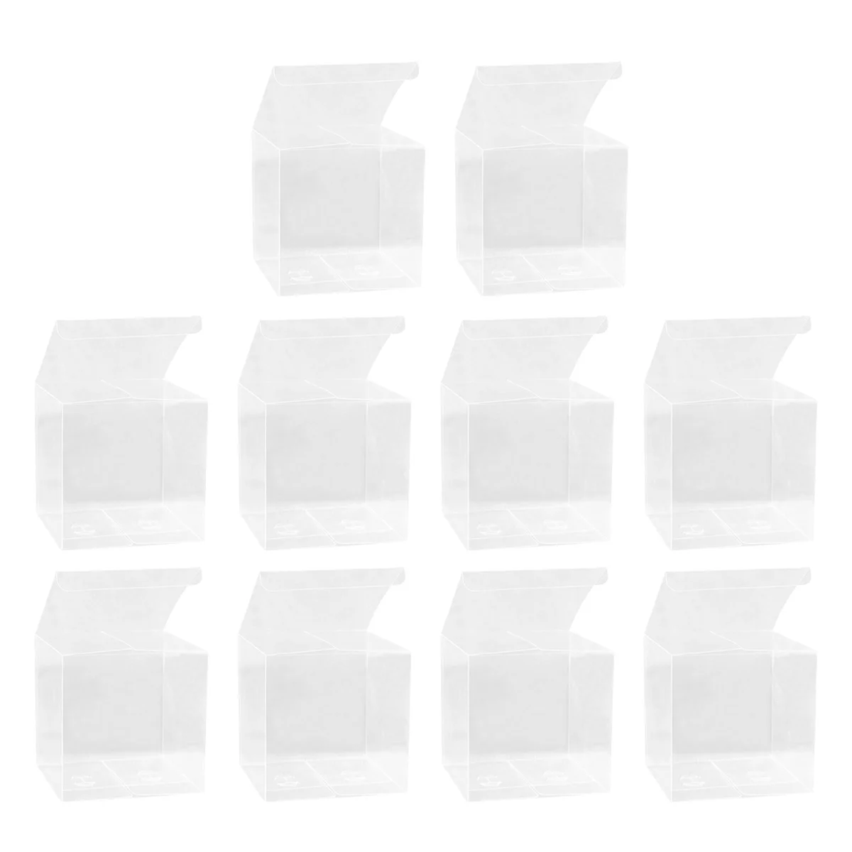 

10/25pcs 4x4x4cm Clear Plastic Pvc Packing Box Transparent Candy Box For Gift Wedding Party PVC Plastic Packing Box