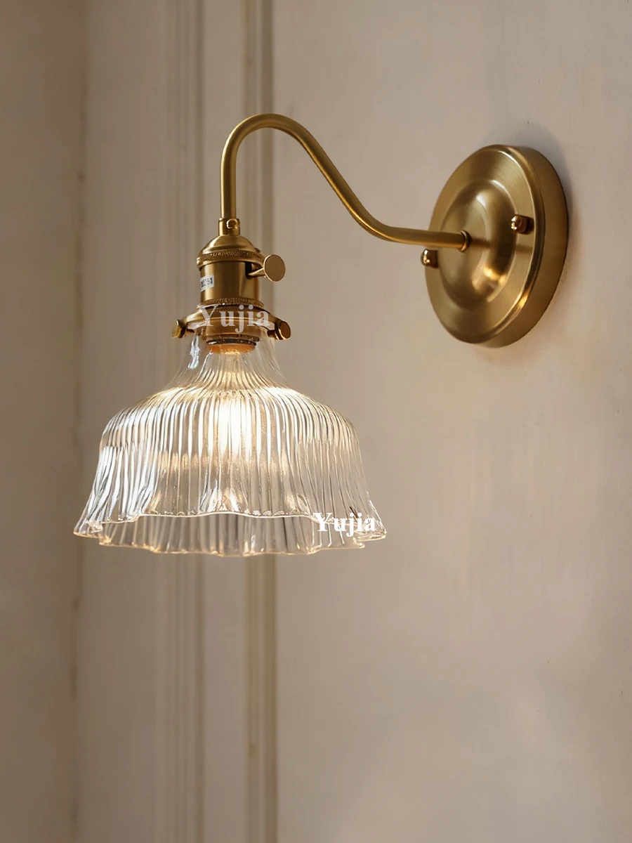 Brass Glass Wall Sconce 2