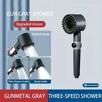 Shower Head High Pressure Filter Water-saving Shower Knobs Holder Hose 4-mode Spray with Massage Brush Bathroom Accessories 1