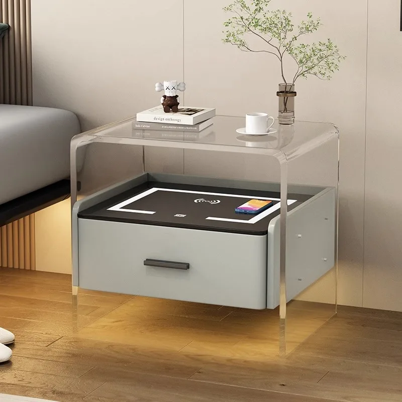 

Luxury Cabinets Nightstand Modular Storage Bedside Living Room Salon Closets Coffee Nightstand Wood Table De Nuit Home Furniture