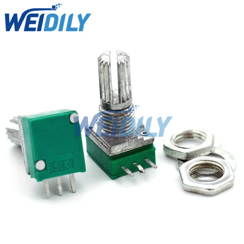 5PCS RK097N B5K B10K B20K B50K B100K 502 103 203 503 104 with Switch Audio 3pin Shaft 15mm Amplifier Sealing Potentiometer New