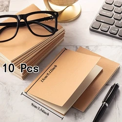 Compact Mini Pocket Journal - Unlined 5.12x3.54 Inch - Ideal for Travel, School, and Office Writing (10Pcs)