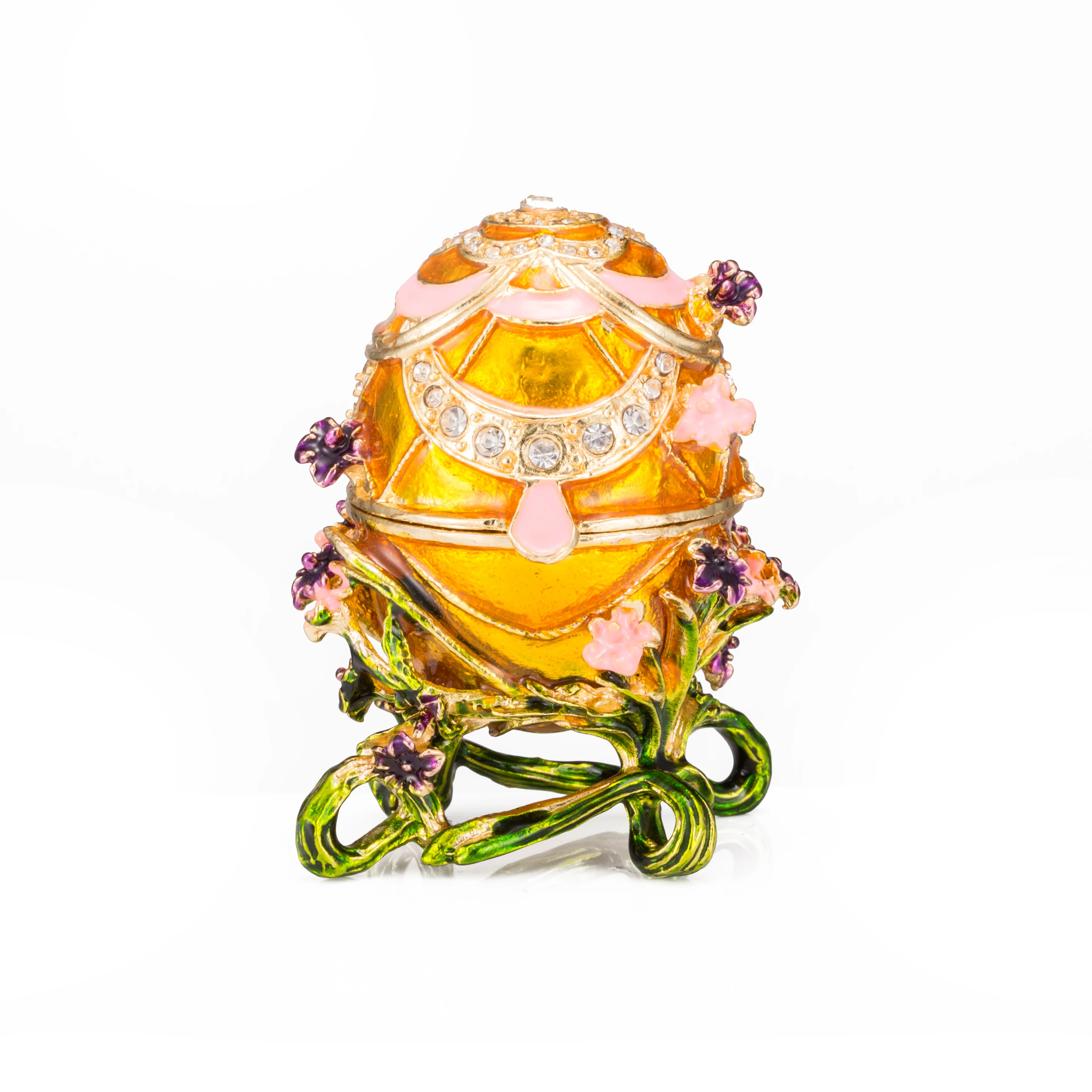 QIFU New Red Faberge Egg Trinket Box for Home Decor Gifts 5