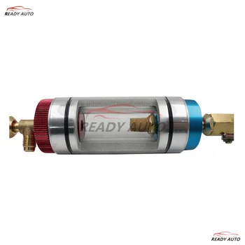 Analizzatore di Olio Refrigerante per Aria Condizionata Auto, Strumento di Test per Filtro Olio Compressore A/C, Attrezzo per Riempimento Olio Refrigerante ﻿
