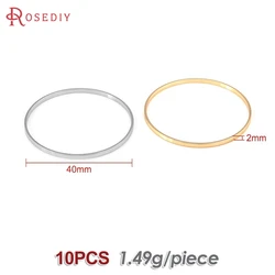 Gold & Silver Brass Round Closed Jump Rings for Jewelry Making - Assorted Sizes (40MM 10PCS)