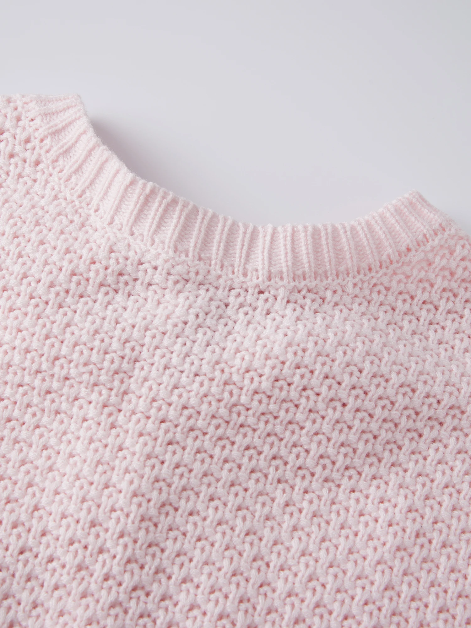 Women s Autumn Winter Cropped Sweater with Relaxed Fit Casual Solid Color Textured Ribbed Trim Bow Detail at Back Crew