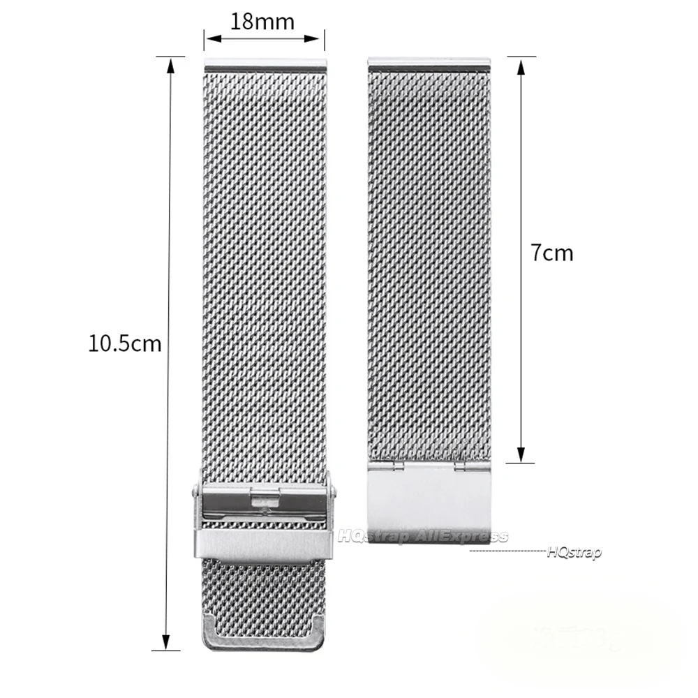 Sleek Milanese Mesh Stainless Steel Watch Strap - Versatile Replacement Wristband