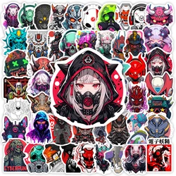 Cyberpunk Avatar Art Stickers - Waterproof Decorative Tattoos for DIY Scrapbooks, Journals, Laptops, Luggage, and Bottles (60pcs)