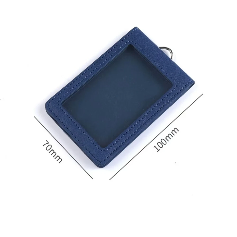 Pu Leather Id Credit Bank Card Holder Students Bus Card Case Lanyard Identity Work Name Business Badge Cards Cover