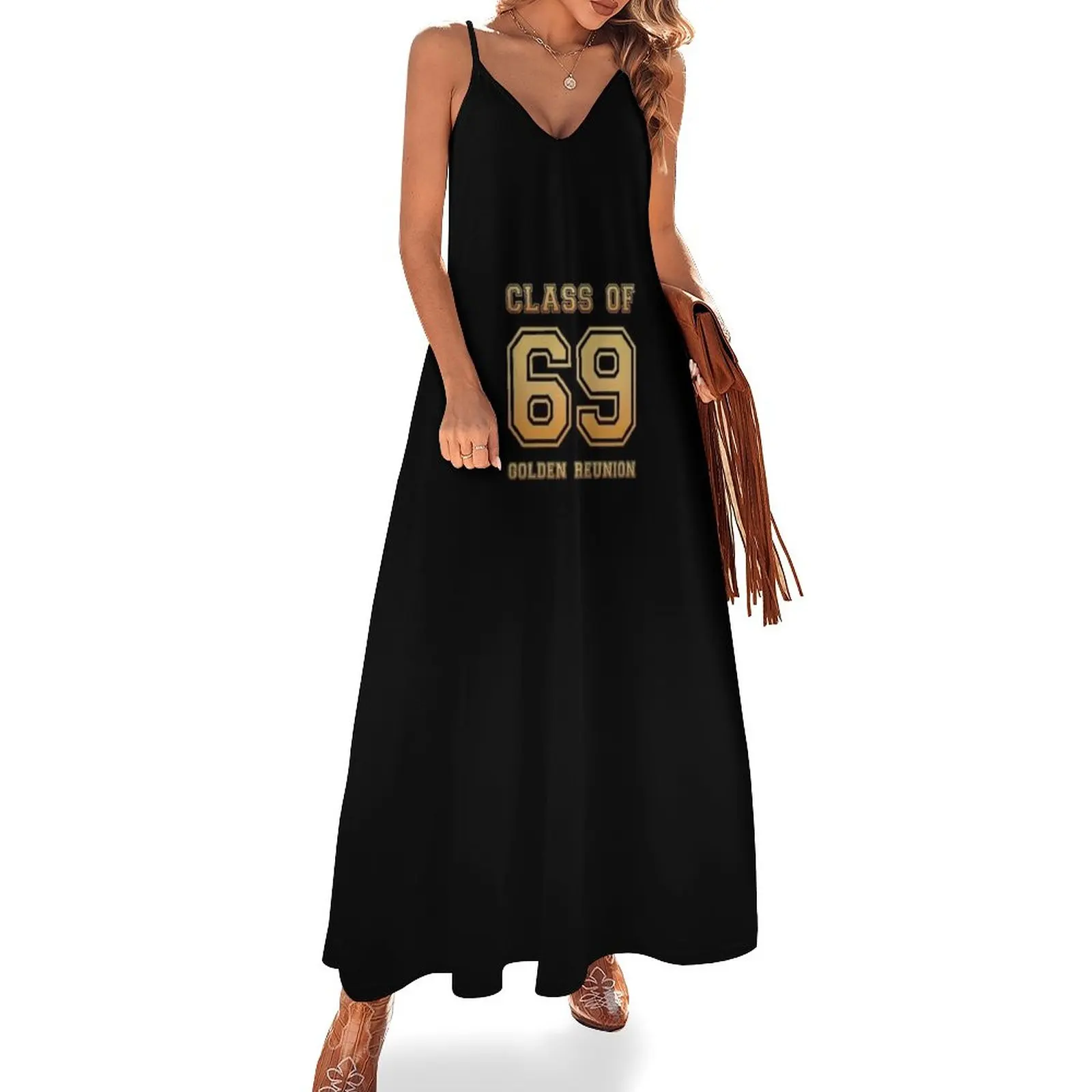 

Class of 69 1969 class reunion 50th golden reunion Sleeveless Dress dress for woman purple dress