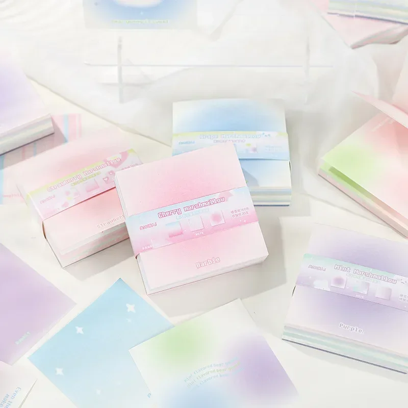 

180 Sheet/box Candy Color Non-sticky Note Lovely Gradient Color Scrapbooking Memo Pad Cute Stationery Writing Notepad Student