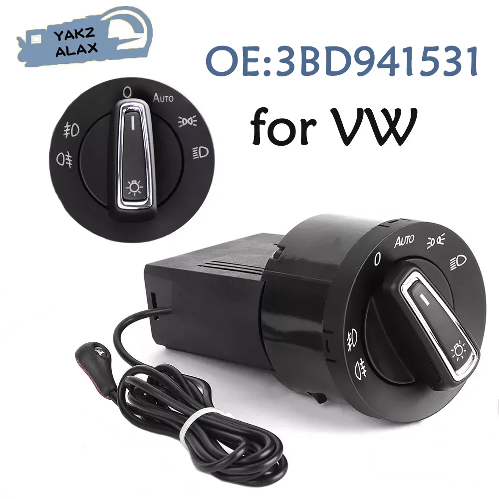 Auto-Scheinwerferschalter, Lichtsteuerknopf für VW Jetta Bora Golf Passat Beetle Polo Skoda Fabia 3BD 941531 1C 0941531 Autoteile