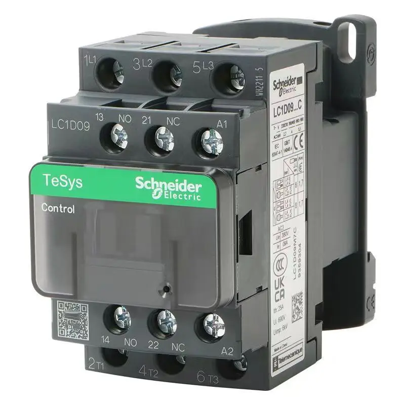 9 Amp AC Contactor, 3 Pole / 4 Pole, 24V/48V/110V/220V Coil