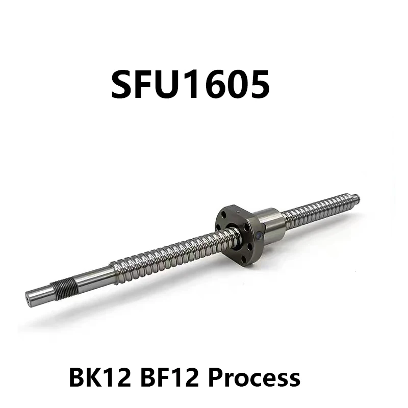Flange Cnc Único Parafuso de Bola c7 Sfu1605 Ballnut bk Bf12 Rm1605 Extremidade Usinada Cnc 200 mm 300 mm 350 mm 400 mm 450 mm 500 mm 550 mm 600 Milímetros 650 Milímetros 800 Milímetros