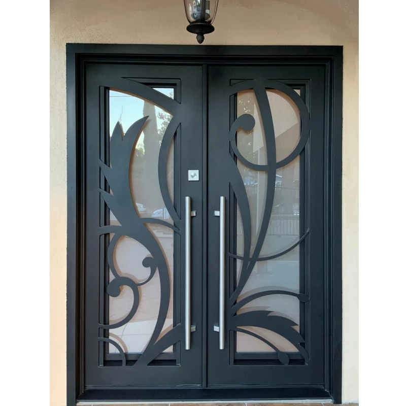 

Hot Selling Iron Kitchen Door Design Double Iron Door Designs Pre-hang Wrought Iron Door