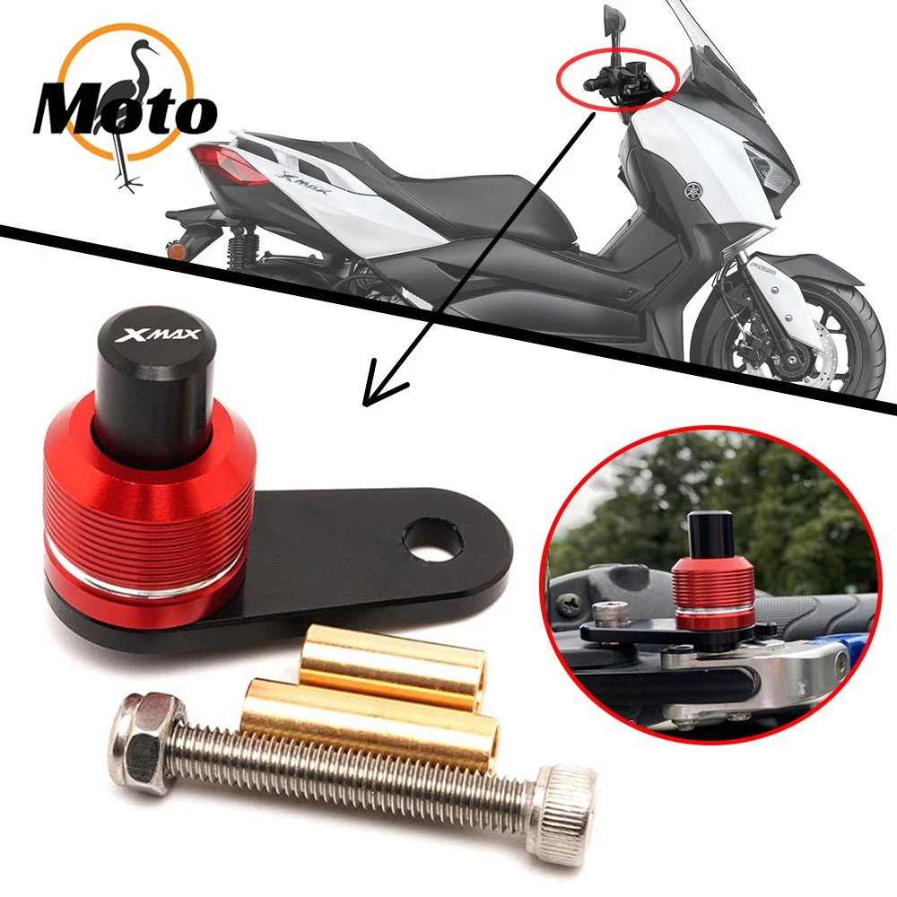 

Motorcycle Accessories CNC Aluminum Brake Lever Parking Button Semi-automatic Lock Switch For Yamaha Xmax X-MAX 400 300 250 125