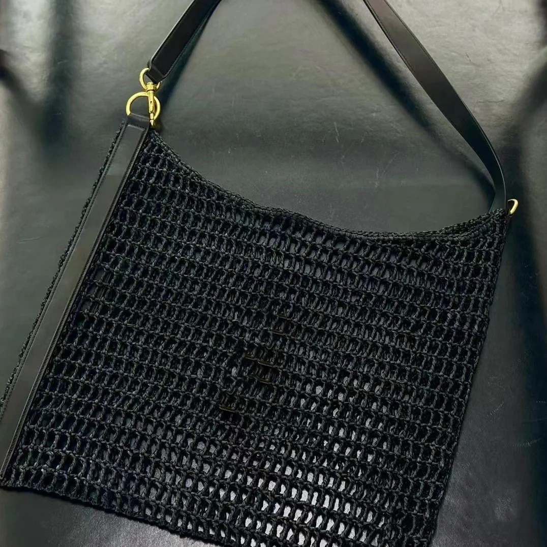 YS 2024 New Portable Large CapaCity Three-dimensional Flower Shaped ToTe Grass Woven Single Shoulder Women's Bag,