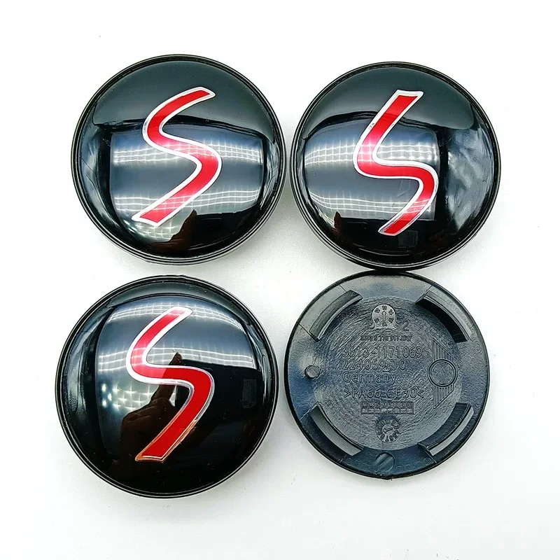 4Pcs 54MM Car Wheel Center Cover Sticker Hub Caps for Mini Cooper S R53 R56 R60 R61 F54 F56 Clubman Countryman Accessories wheel hub covers wheel hub caps