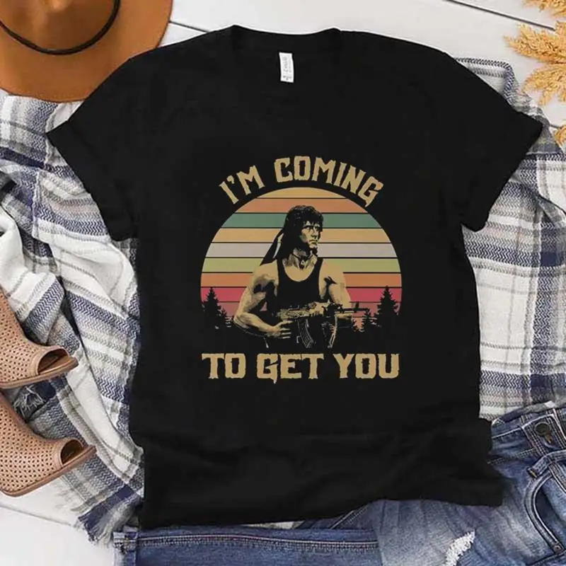 남성용 존 람보에서 영감을 받은 티셔츠 - 람보 시그니처와 '희망' 프린트가 있는 아이코닉한 영화 그래픽 - 캐주얼 반팔 여름 티셔츠