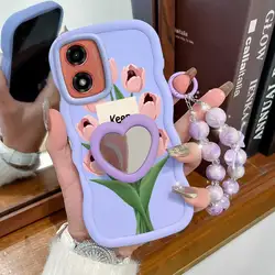 Stay Happy Phone Case Set with Lanyard and Stand - 3 Piece Collection - Motorola Moto E30 (PURPLE)