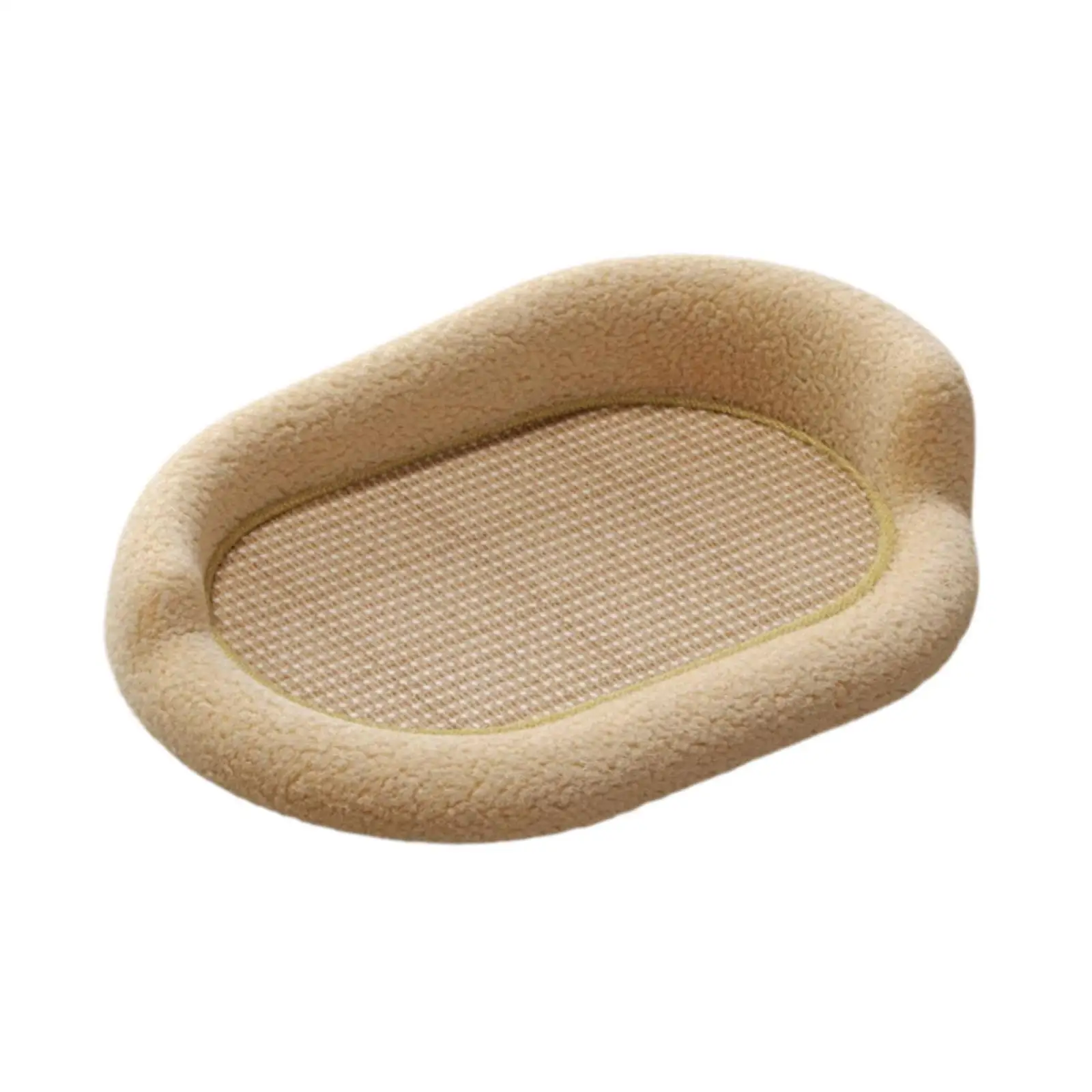 Oval Cat Scratcher Lounge for Grinding Claw Lightweight 61x40x25cm Comfortable Multipurpose with Raised Edge Scratch Pad