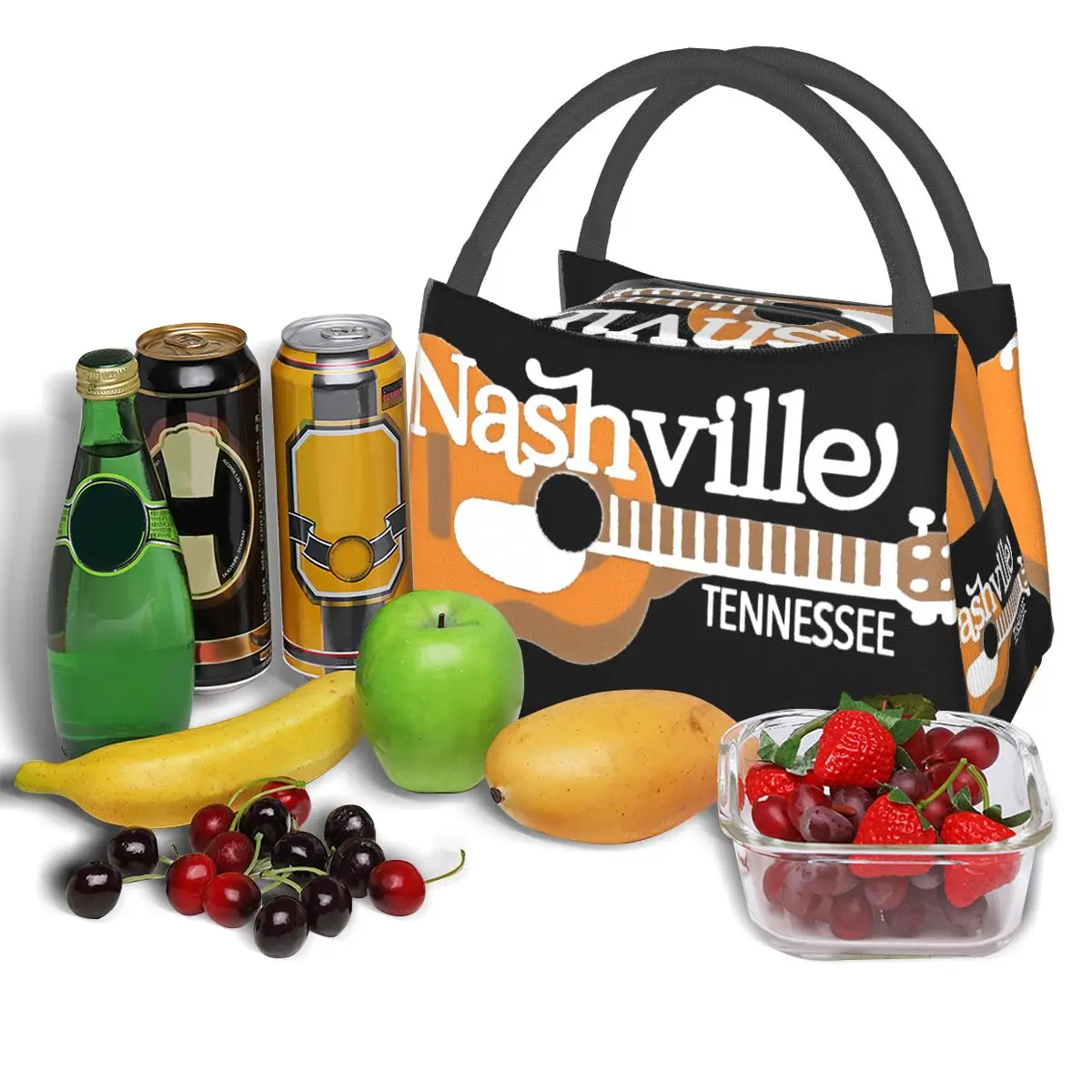 Nashville Guitar Portable insulation bag for Cooler Thermal Food Office Pinic Container