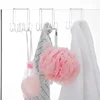 Shower Door Hook Acrylic Bathroom Hanger Convenient Storage Solution for Bathrobes and Towel Clothing Hangings Rack 4
