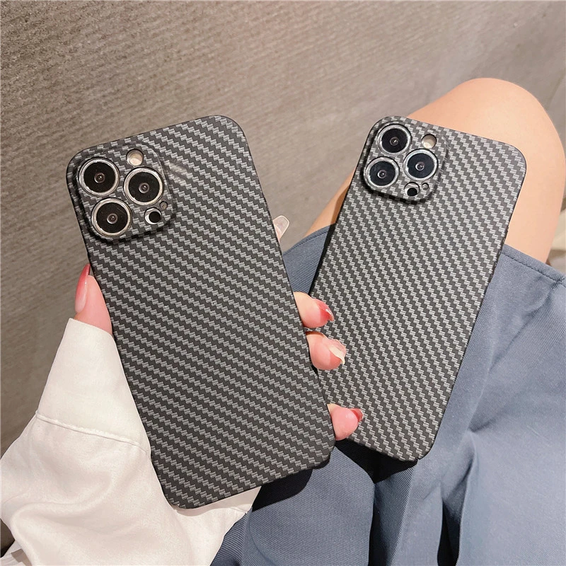 iphone 13 mini flip case Ultra Thin Carbon Fiber Texture Case For iPhone 11 12 13 Pro Max iPhone13Pro 13promax X XS XR 7 8 Plus SE Shockproof Hard Cover iphone 13 mini case cheap