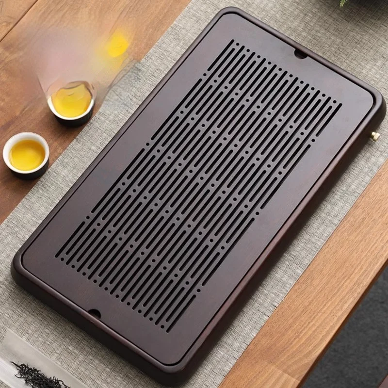 GIANXI Home And Kitchen Wooden Tray Rectangle Bamboo Tea Tray For Chaban Tea Table Coffee And Tea Tools Decorative Tray