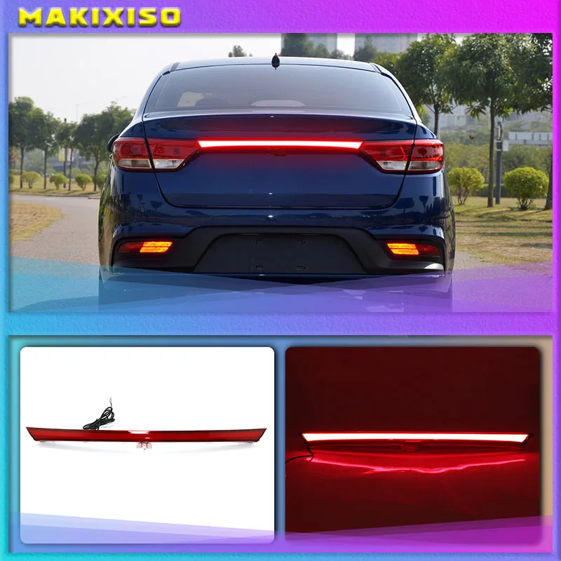 

2Pcs For Kia Rio K2 Sedan 2017 2018 LED Rear Bumper Reflector Car Tail Light Fog Lamp Braking Driving Car Accessories