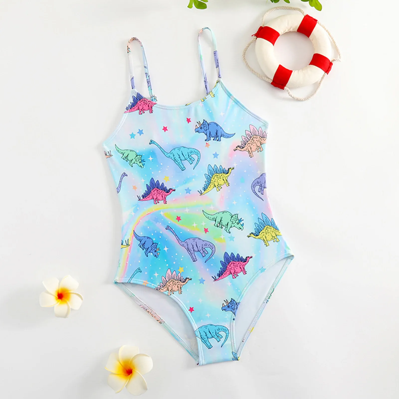 Swimsuit Two Piece Girls Toddler Baby Girl OnePiece Cartoon Dinosaurs Prints Swimsuit Sport Bikini Set Swim Shorts Girls 1