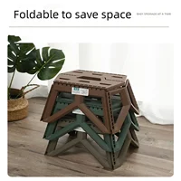 Tabouret de camping pliant portable, petite chaise d'extérieur, siège repose-pieds pliable pour camping, randonnée, plage, pêche, 1 pièce 2