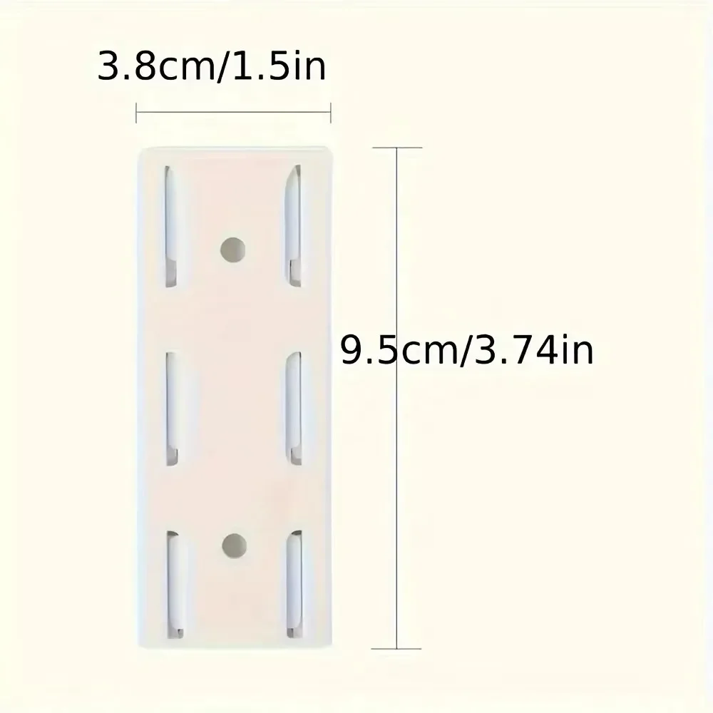 10/6/4pcs Wall-Mounted Power Strip Holder Self-Adhesive Desktop Socket Fixer Strip Fixator Plug Socket Cable Wire Organizer Rack