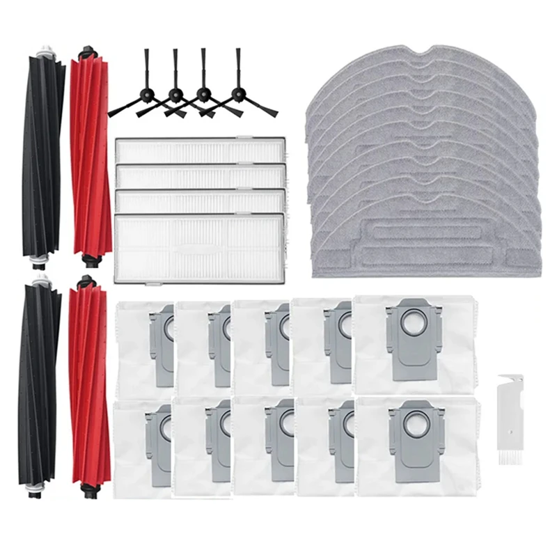 

For Roborock S8 S8 Pro Ultra S8+ Double Main Brush Vacuum Spare Parts Hepa Filter Mop Cloth Dust Bag Kits Spare Parts