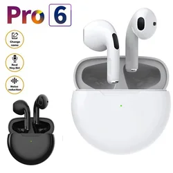 Original Pro6 TWS Touch Control Wireless Bluetooth 5.0 Headphones Sport Earbuds Music Headset For iphone Xiaomi phones Earphones