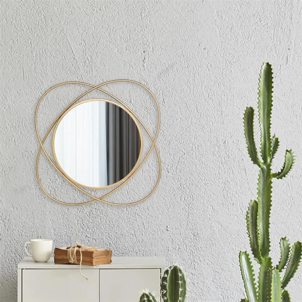 

US Stock Iron Glass 55.88*4*55.88cm Lace Round Mirrorlife-size Decorative Wall Mirror 7-Day Fast Shipping