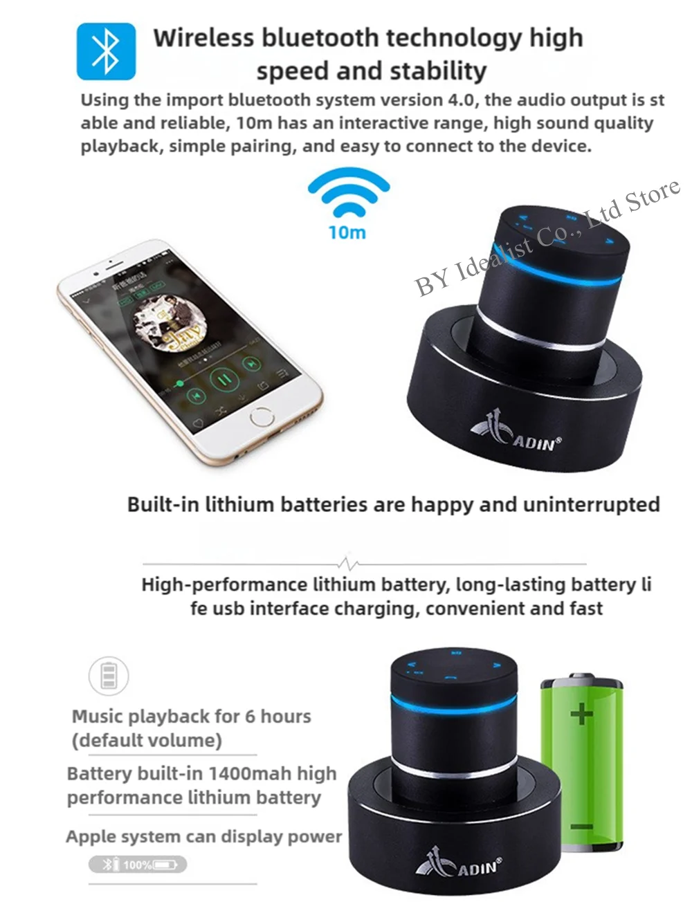 26 ワット Wifi Vibro ポータブル Bluetooth スピーカー