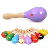 1pc Baby Kid Wooden Ball Toy Sand Hammer Rattle Musical Instrument Percussion Infant Dropshipping Support 1